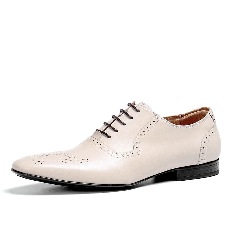 Men's Wedding Shoes Luxury Designer Genuine Leather Oxford Shoes –  Acapparelstore