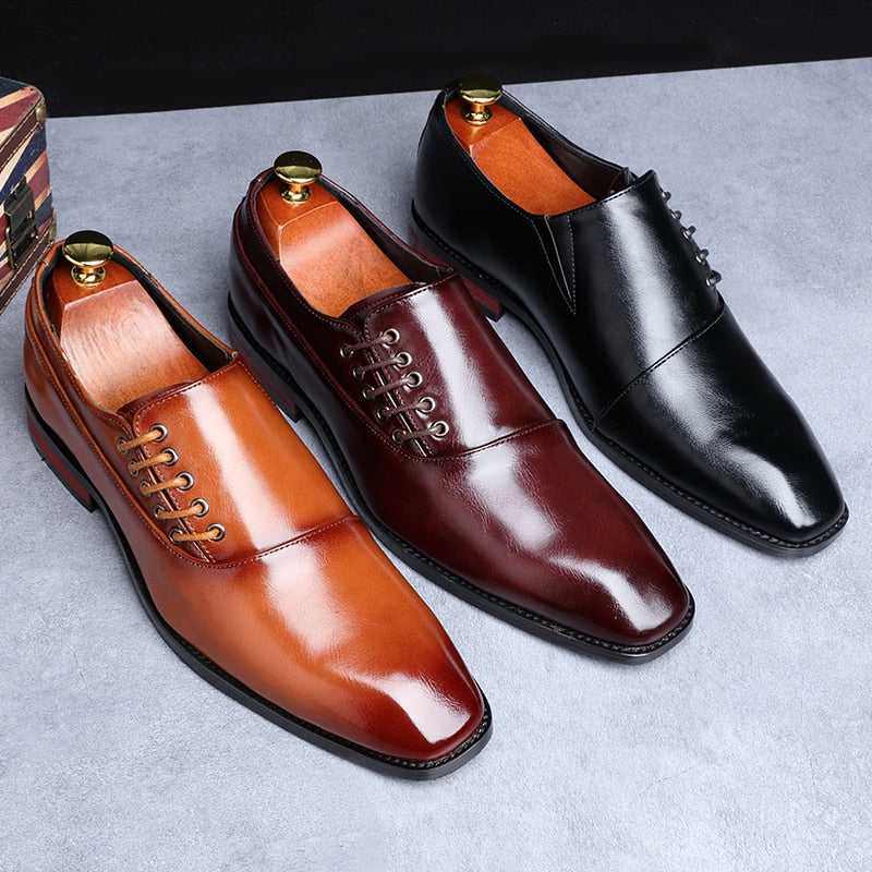 Vintage Dress Shoes Men Oxfords Shoes For Men Formal Shoes Leather