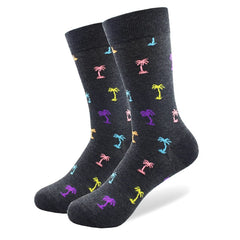 Ten Pair lot Funny Pattern Bright Colorful Men Happy Socks - Acapparelstore