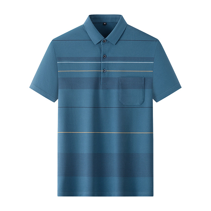 Men's Business Shirt Full-Cotton Luxury Short-Sleeved T-shirt - Acapparelstore