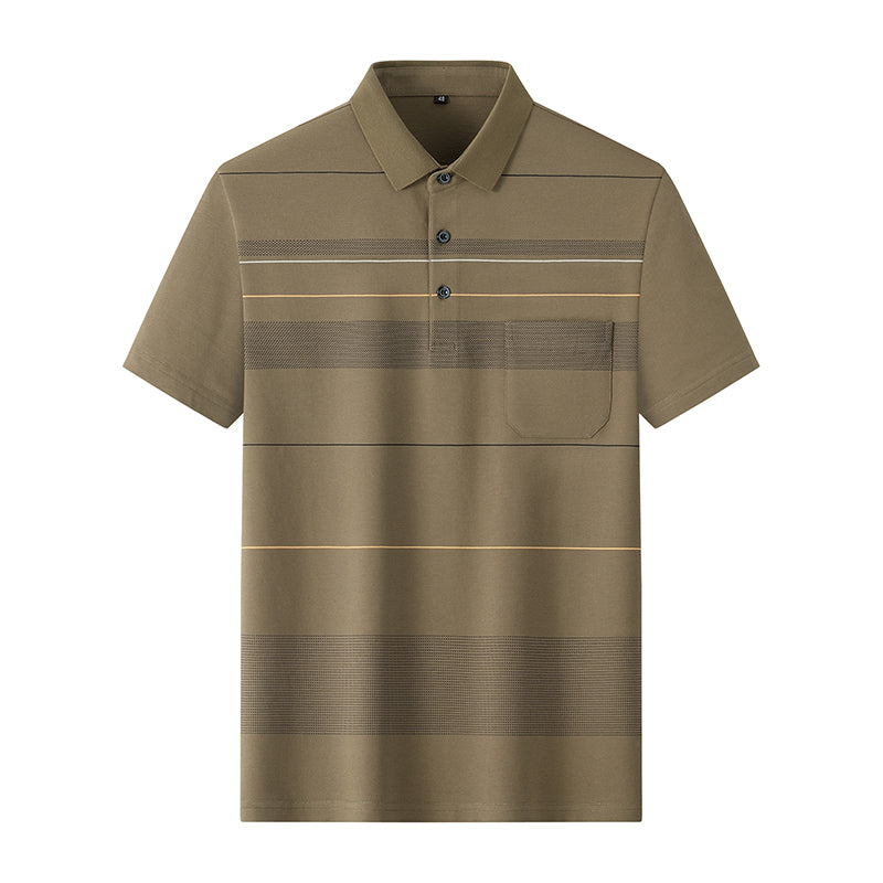 Men's Business Shirt Full-Cotton Luxury Short-Sleeved T-shirt