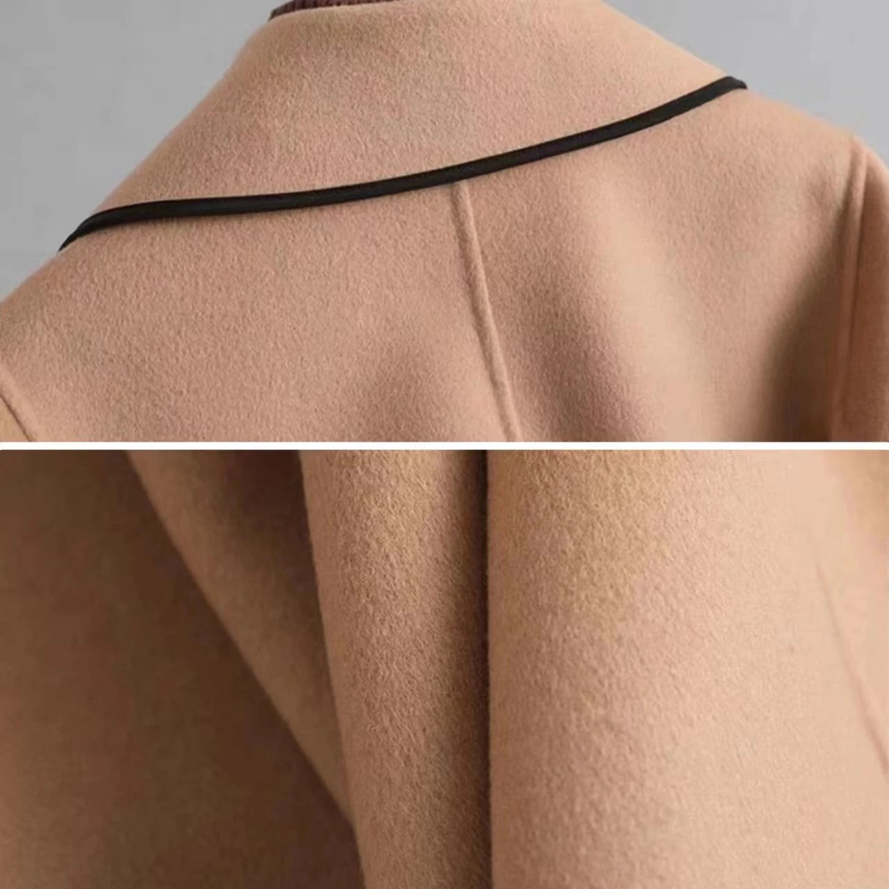 New Autumn Winter Coat for Women Turn-down Collar Woolen Jacket