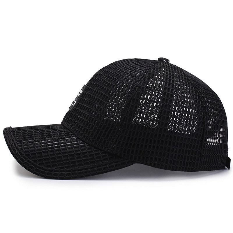 Top Level Summer Baseball Hat Women Men Breathable Mesh Trucker Cap - Acapparelstore