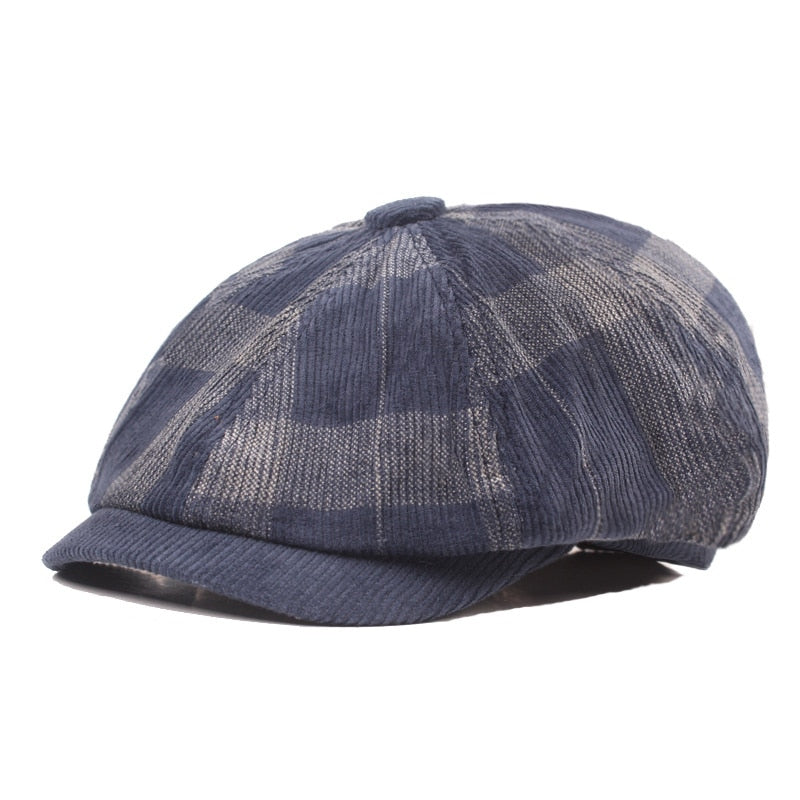 Adult Vintage Herringbone Gatsby Tweed Beret Hat Caps