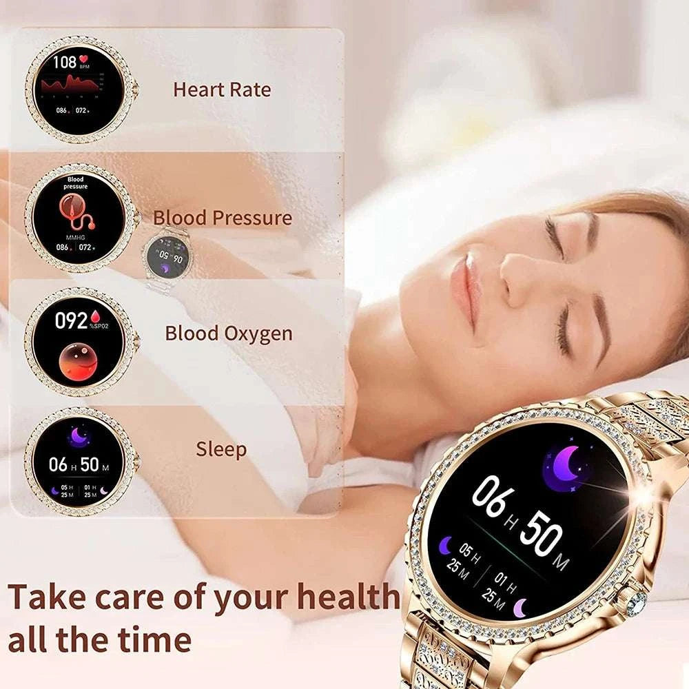 Amoled Smart Watch Heart Rate Blood Oxygen Fashion Ladies Bracelet