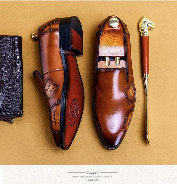 Men's Oxford Dress Shoes Genuine Leather Business Shoes