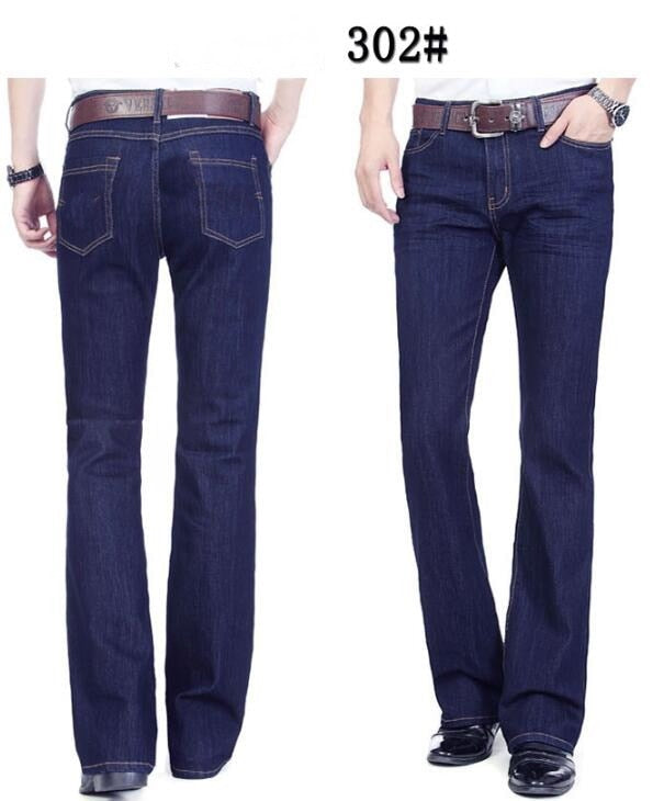 Men's Mid-Rise Jeans Elastic Flare Jeans Fashion Men Flare Jeans - Acapparelstore