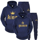 Fashion Couple Sportwear Set KING or QUEEN Streetwear