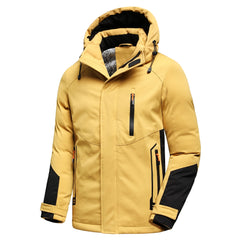 Men's Thick Warm Parkas Jacket Outdoor Windproof Pocket - Acapparelstore