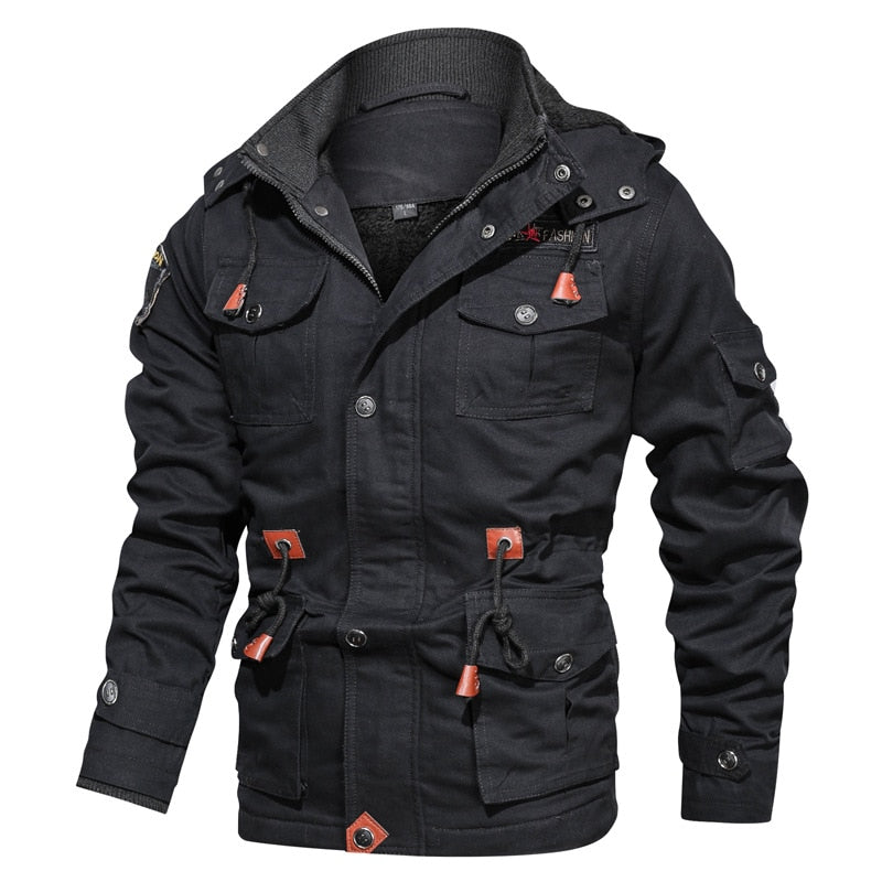 Men's Winter Fleece Jacket Coats Thick Warm Casual Parkas Military Jackets - Acapparelstore