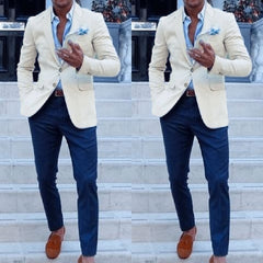 Men's Custom-Made Suit Tuxedos Wedding Suits 2 Pieces Blazers Suits - Acapparelstore