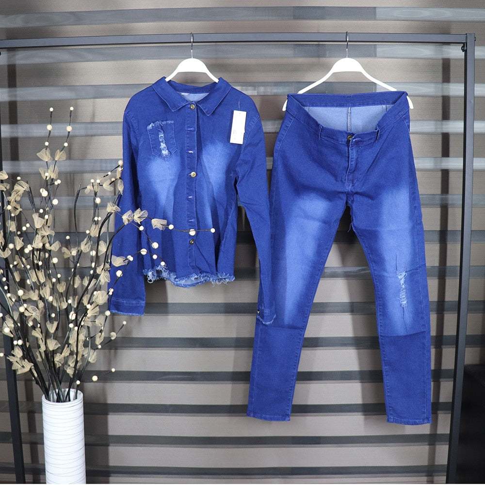 Women's Jeans European and American African Women's Jeans Suit