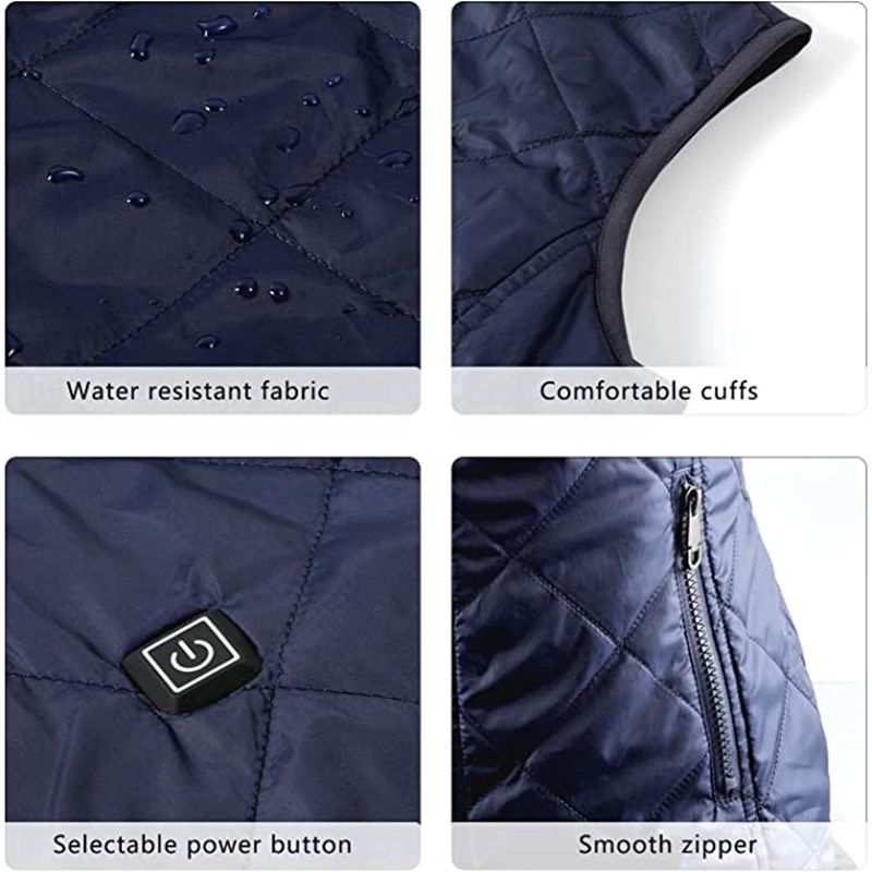 Women's Heating Vest Autumn Winter Cotton Vest USB Infrared