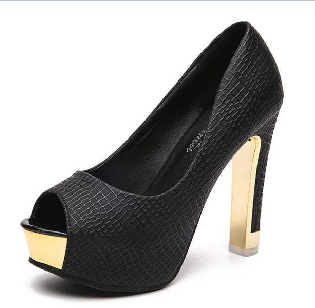 Woman's Pumps High Heels Shoes Fashion Platform Party Shoes - Acapparelstore