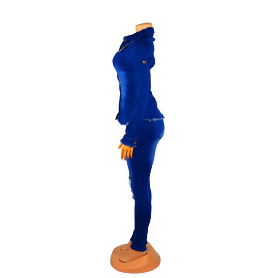 Women's Jeans European and American African Women's Jeans Suit