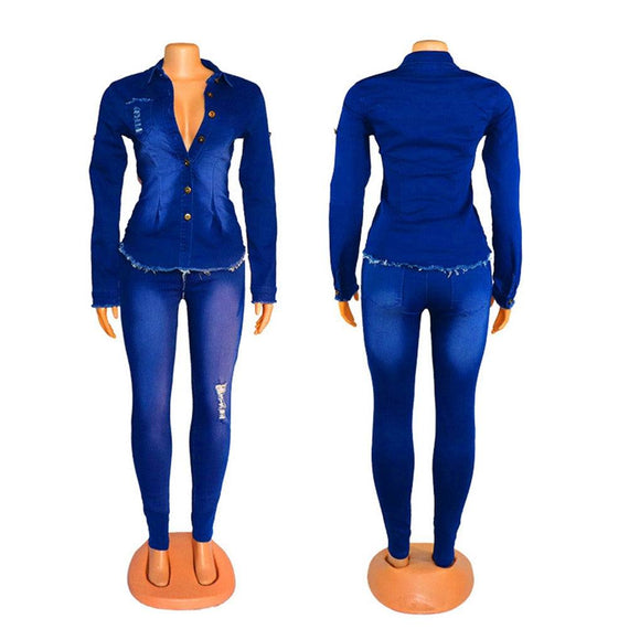 Women's Jeans European and American African Women's Jeans Suit