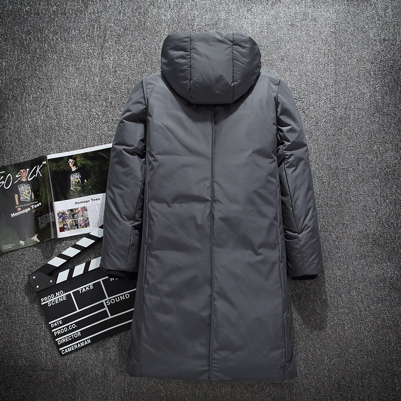 Warm Thick Men's Winter Jacket Brand Top-Quality X-Long Jacket