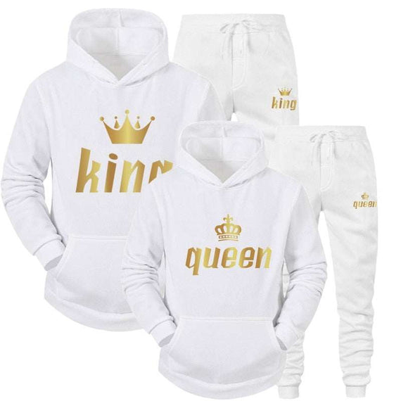 Fashion Couple Sportwear Set KING or QUEEN Streetwear