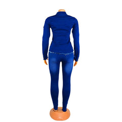 Women's Jeans European and American African Women's Jeans Suit