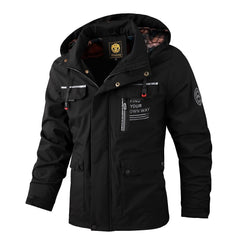 Men's Casual Windbreaker Jacket Hooded Jacket Man Waterproof Coat - Acapparelstore