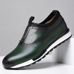 Men's Casual Shoes Lace Up Genuine Leather Oxfords Outdoor Shoes - Acapparelstore