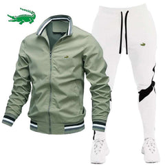 Men's Tracksuit Casual Splicing Trousers Bomber Jacket High Quality - Acapparelstore