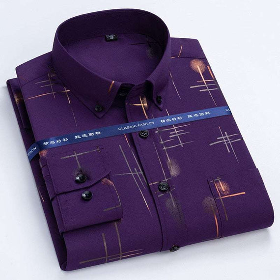 Men's Dress Shirts Spring Autumn Latest Hot Sale Slim Shirt