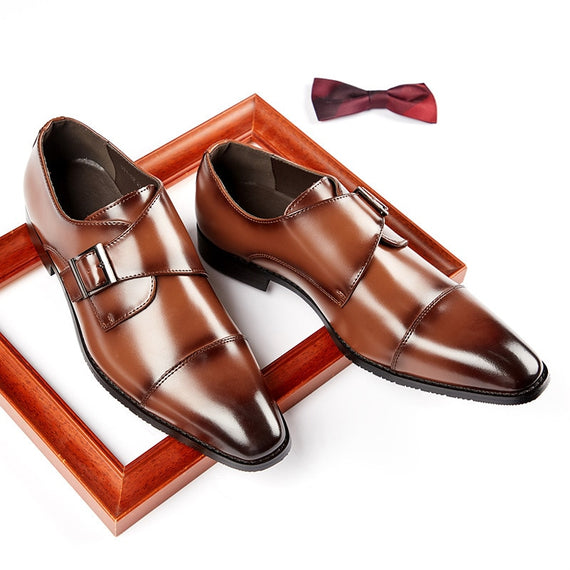Handmade Men Formal Leather Shoe Leather Business Wedding Dress Shoes