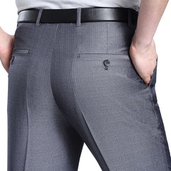 Men's Business Pant Casual Wrinkle-Resistant Pleated Wedding Pants - Acapparelstore