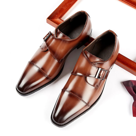 Handmade Men Formal Leather Shoe Leather Business Wedding Dress Shoes