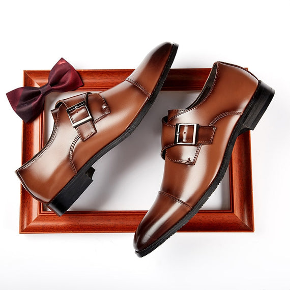 Handmade Men Formal Leather Shoe Leather Business Wedding Dress Shoes