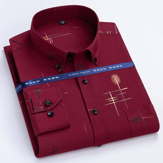Men's Dress Shirts Spring Autumn Latest Hot Sale Slim Shirt