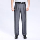 Men's Business Pant Casual Wrinkle-Resistant Pleated Wedding Pants