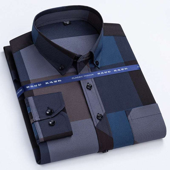 Men's Dress Shirts Spring Autumn Latest Hot Sale Slim Shirt