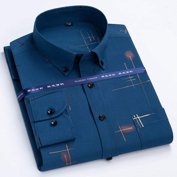 Men's Dress Shirts Spring Autumn Latest Hot Sale Slim Shirt