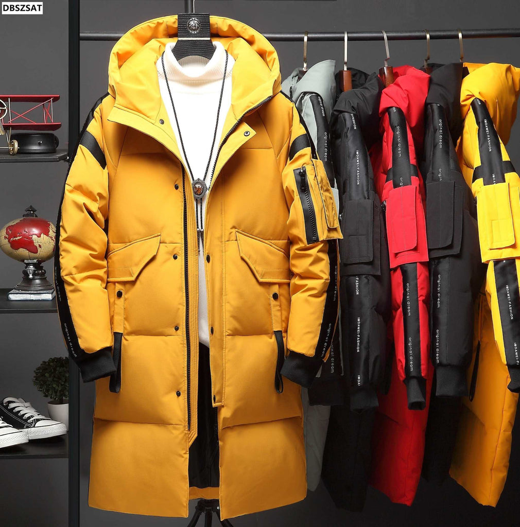 Men's Stylish Down Jacket Thick Warm Brand Parka Winter Coats