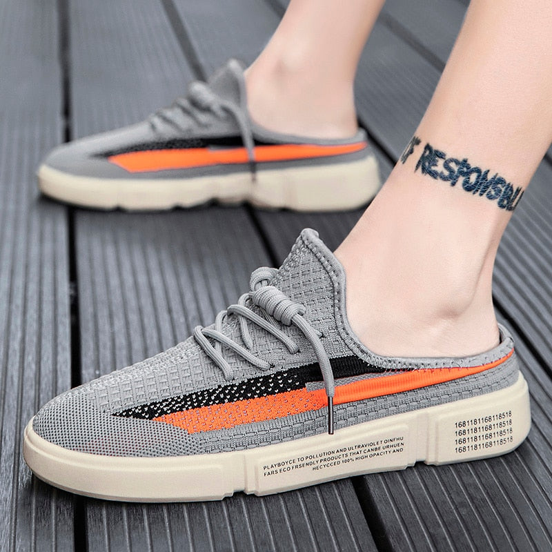 Men's New Fashion Shoes Cotton Fabric Mules Breathable Sneakers - Acapparelstore