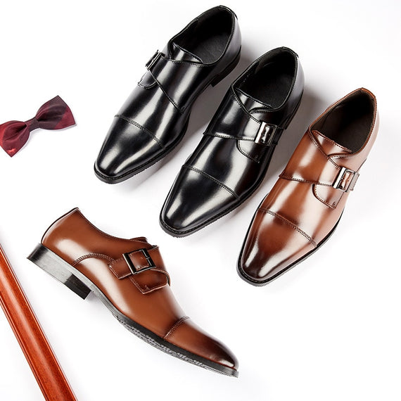 Handmade Men Formal Leather Shoe Leather Business Wedding Dress Shoes