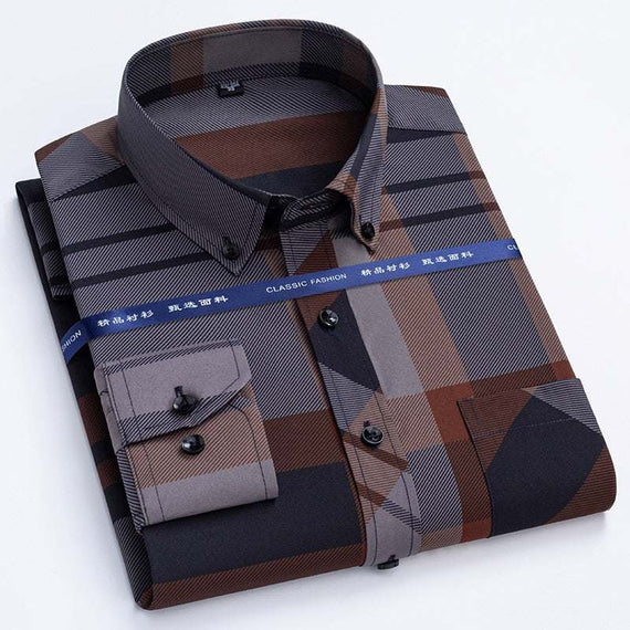 Men's Dress Shirts Spring Autumn Latest Hot Sale Slim Shirt