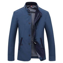 Men's Blazer Spring Autumn Business Casual Stand Collar Coat - Acapparelstore