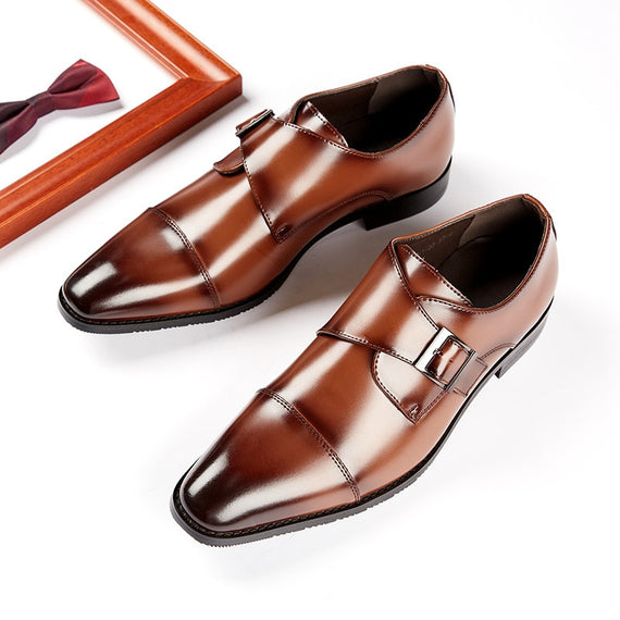 Handmade Men Formal Leather Shoe Leather Business Wedding Dress Shoes