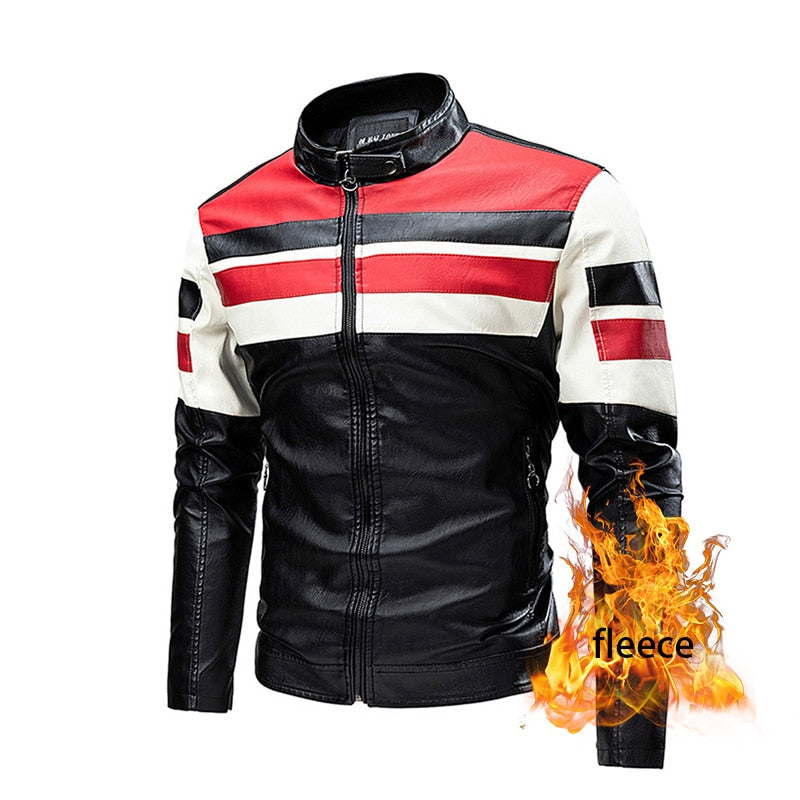 Men's Motorcycle Leather Jacket Brand New Casual Warm Jackets - Acapparelstore