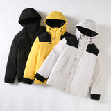 Men Women Down Jacket Casual Hooded Parka Warm Winter Coats