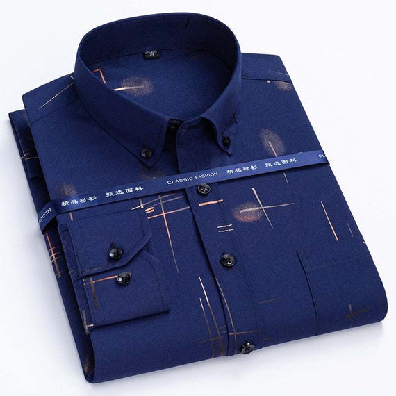 Men's Dress Shirts Spring Autumn Latest Hot Sale Slim Shirt