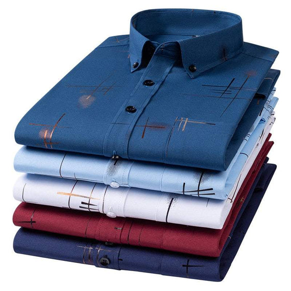 Men's Dress Shirts Spring Autumn Latest Hot Sale Slim Shirt