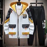Men Tracksuit Casual Sports Suit Spring Fashion Two Pieces Sportswear
