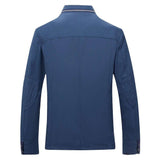 Men's Blazer Spring Autumn Business Casual Stand Collar Coat