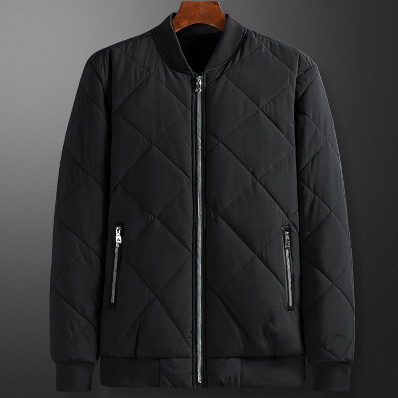 Men's Jacket Stand Collar Jacket Parka Winter Fleece Warm Jackets - Acapparelstore
