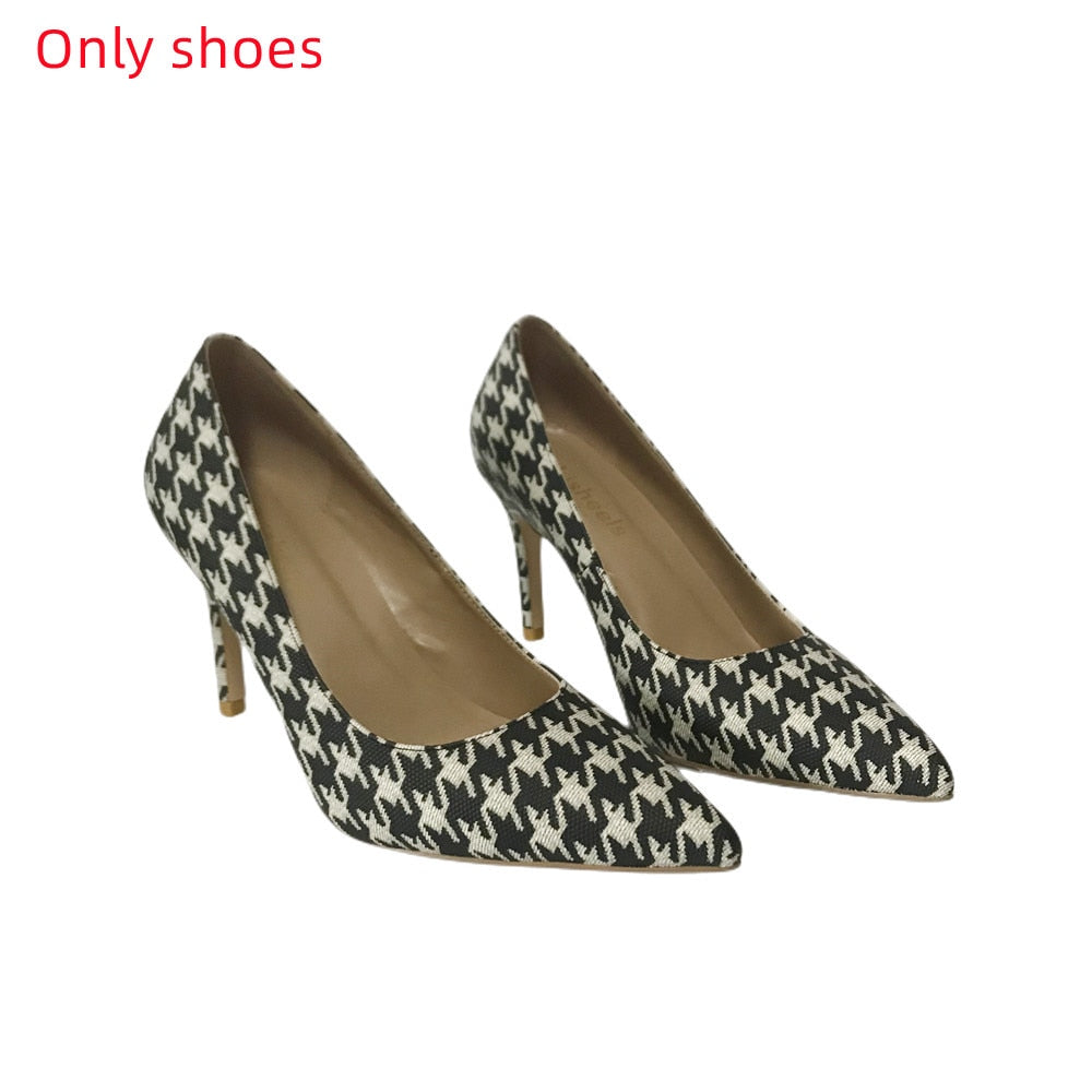 Popular Pointed Toe Shoes with Match Bags 2 types Of Shoulder Straps