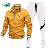Men's Tracksuit Casual Splicing Trousers Bomber Jacket High Quality